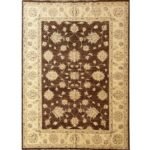 El Dokuma Kahverengi Floral Uşak Yün Halı (170x235 cm)