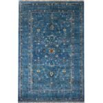 El Dokuma Mavi Sultani Yün Halı (200x310 cm)