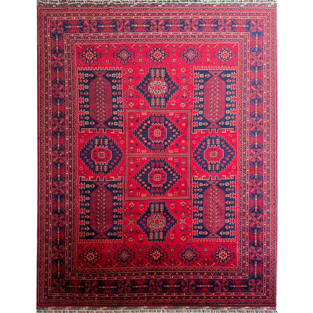 El Dokuma Afgan Veziri Yün Halı (250x310 cm)