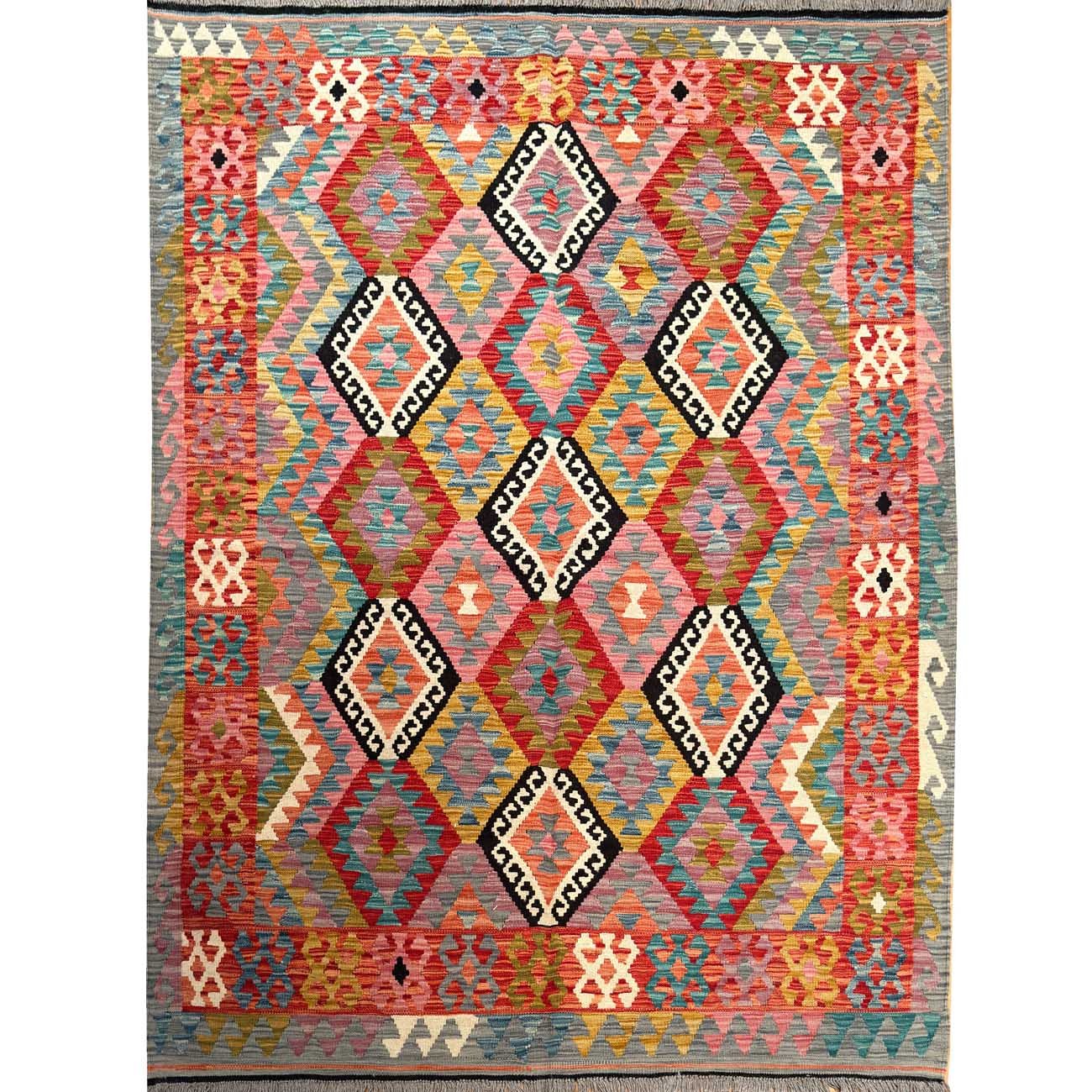 El Dokuma Anadolu Desenli Yün Kilim (150x200 cm)