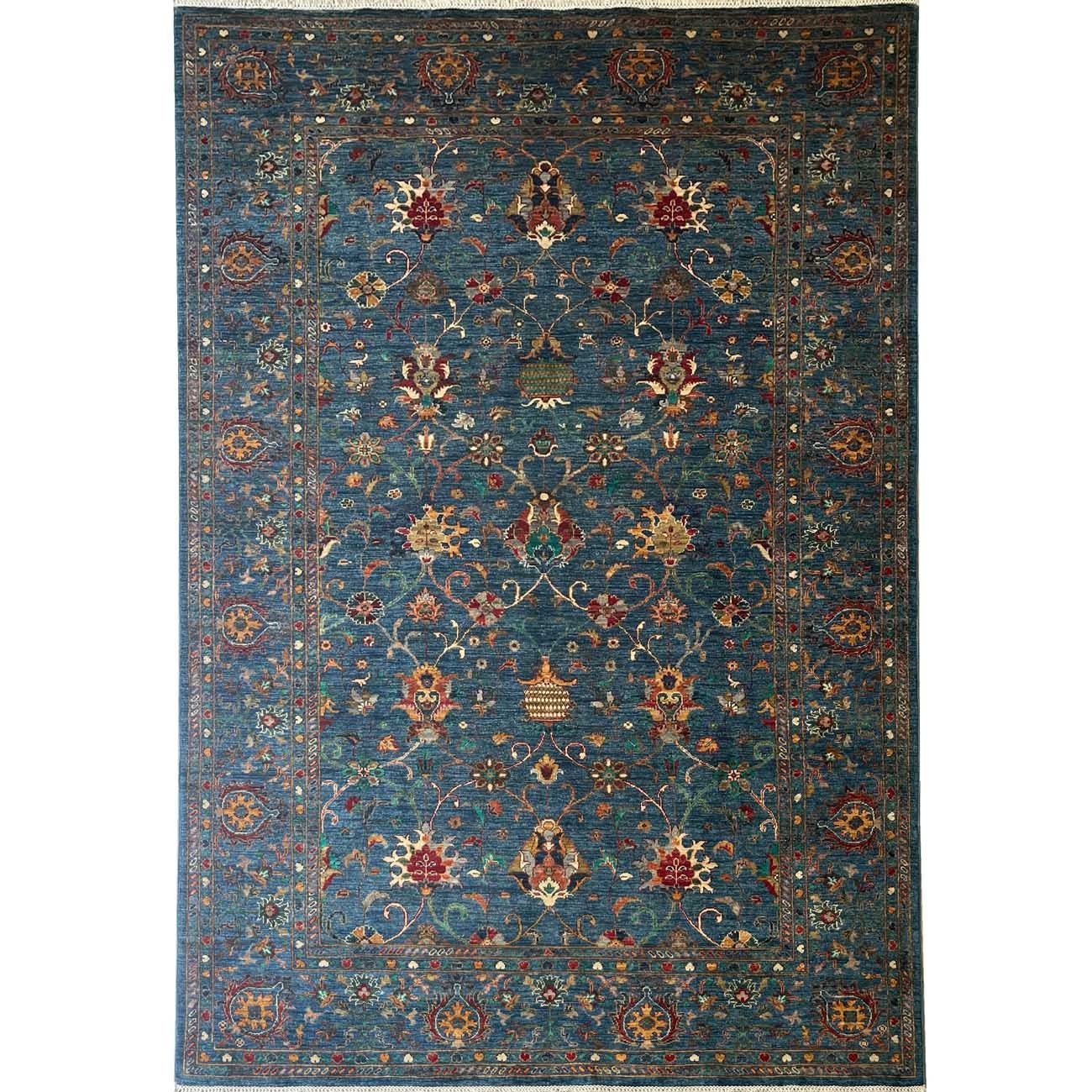 El Dokuma Mavi Sultani Yün Halı (205x300 cm)