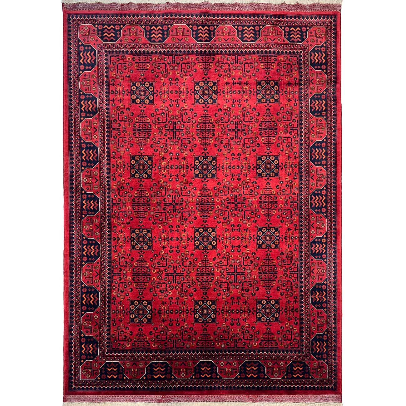El Dokuma Kırmızı Türkmen Yün Halı (175x240 cm)