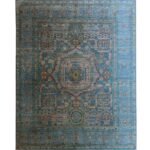 El Dokuma Premium Mavi Memlük Yün Halı (255x300 cm)