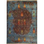 El Dokuma Hayat Ağacı Kabile Yün Halı (180x245 cm)