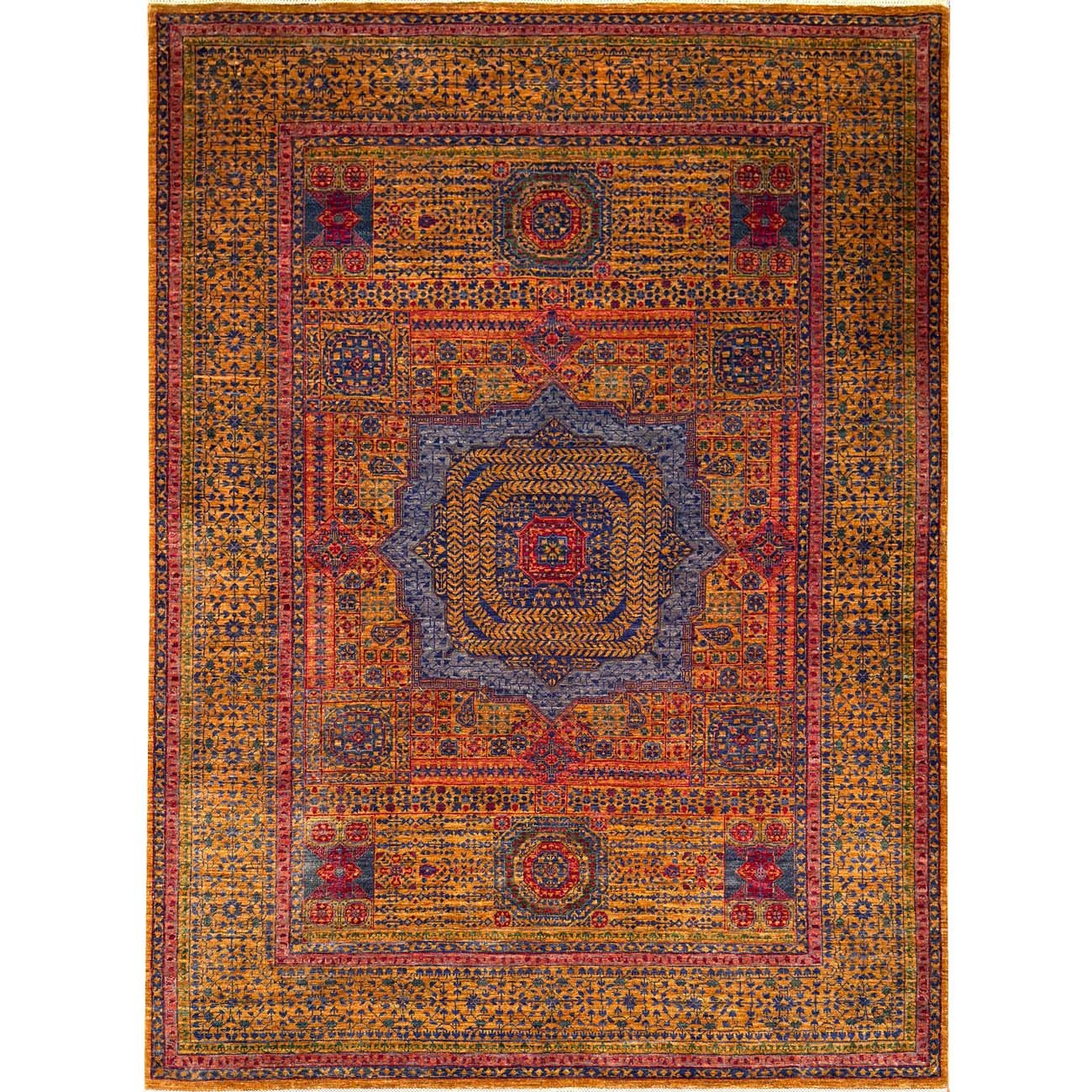 El Dokuma Madalyon Memlük Yün Halı (210x300 cm)