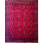 El Dokuma Yıldız Desenli Afgan Yün Halı (260x350 cm)