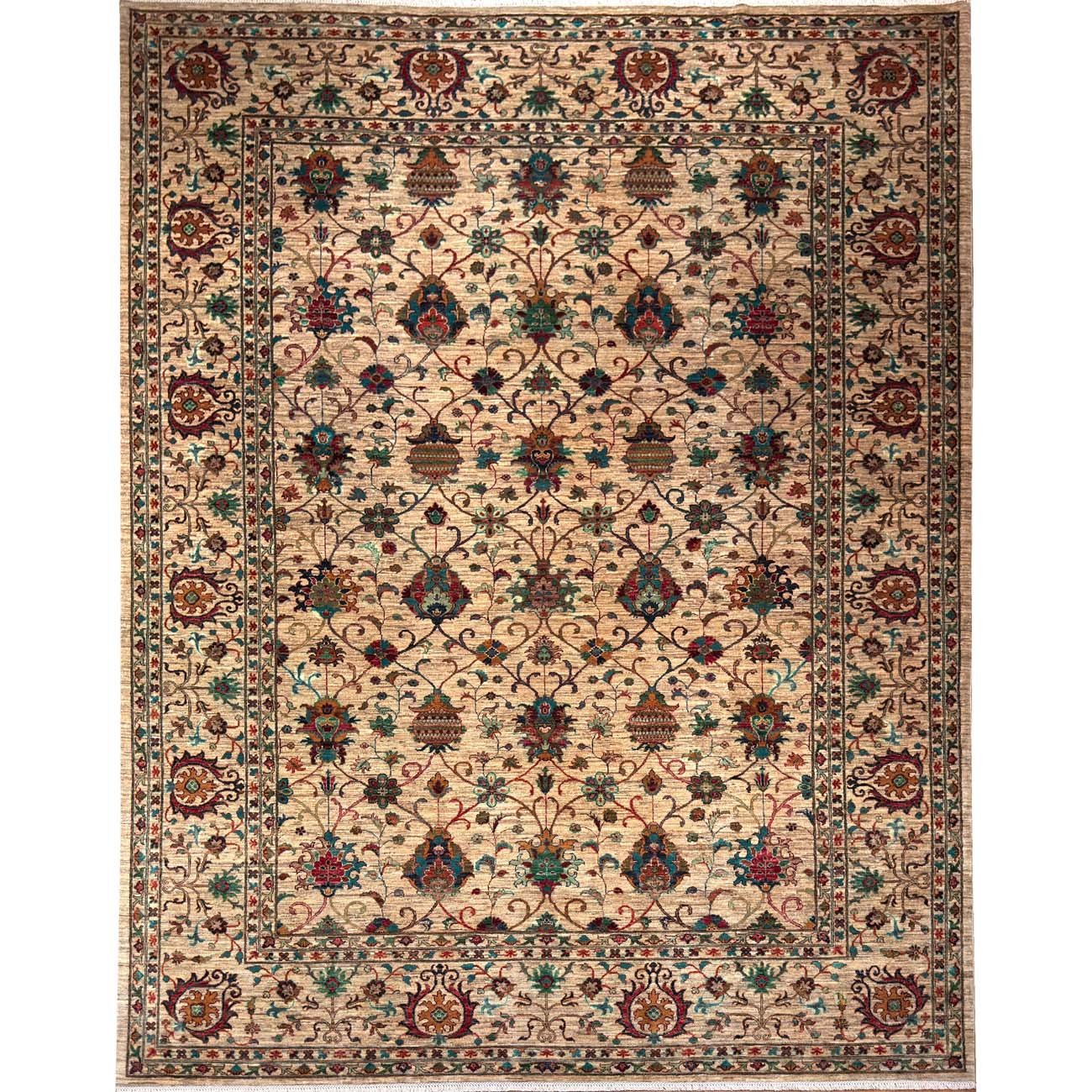 El Dokuma Bej Sultani Yün Halı (280x370 cm)