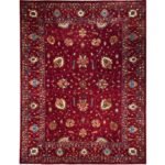 El Dokuma Kırmızı Sultani Yün Halı (280x370 cm)