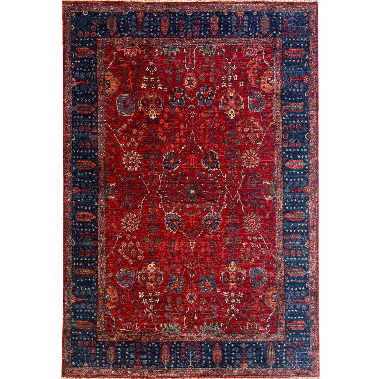 El Dokuma Kırmızı Sultani Yün Halı (170x240 cm)